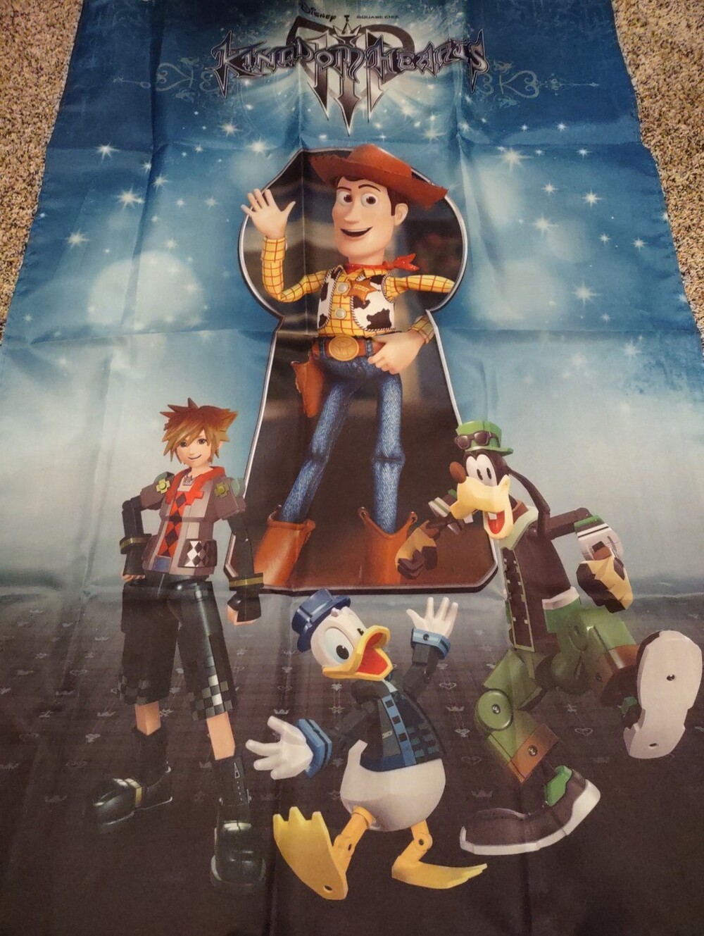 Disney Kingdom Hearts III Gamestop Promo Banner Flag Square Enix